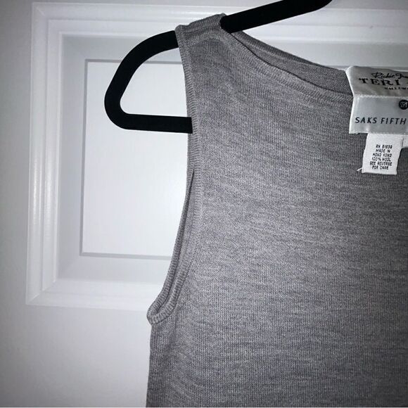 Rickie Freeman Terri Jon Knitwear Wool Embellished Sleeveless Bodycon Maxi Dress - Picture 4 of 5